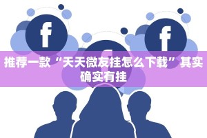 推荐一款“天天微友挂怎么下载”其实确实有挂