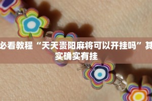 必看教程“天天贵阳麻将可以开挂吗”其实确实有挂