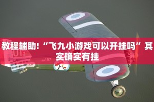 教程辅助!“飞九小游戏可以开挂吗”其实确实有挂
