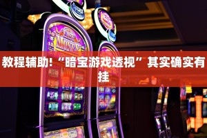 教程辅助!“暗宝游戏透视”其实确实有挂
