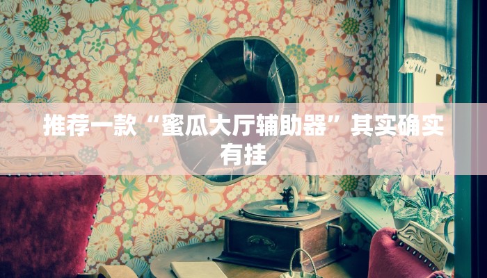 推荐一款“蜜瓜大厅辅助器”其实确实有挂