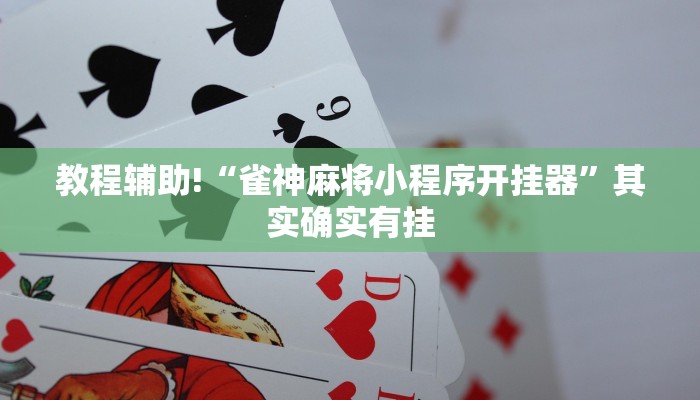 教程辅助!“雀神麻将小程序开挂器”其实确实有挂