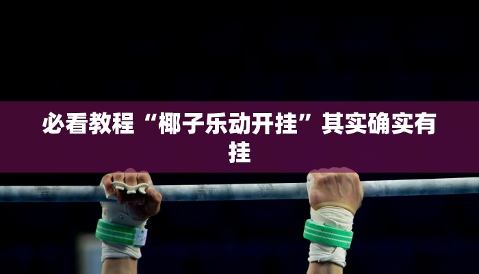 必看教程“椰子乐动开挂”其实确实有挂