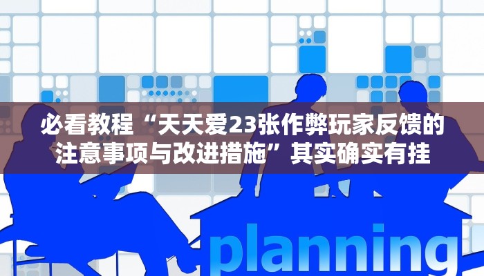 必看教程“天天爱23张作弊玩家反馈的注意事项与改进措施”其实确实有挂